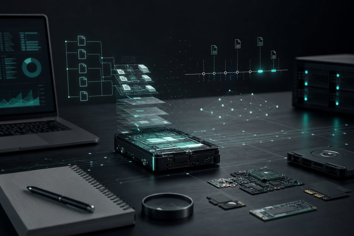 Generična vizualizacija analize digitalnih nosilcev, datotek in časovnice dogodkov